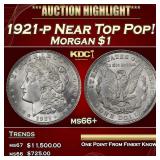1921-p Morgan Dollar Near Top Pop! $1 ms66+ SEGS