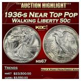 1936-s Walking Liberty Half Dollar Near Top Pop 50