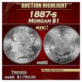 1887-s Morgan Dollar $1 ms65 SEGS