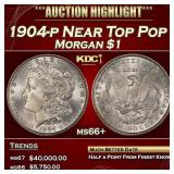 1904-p Morgan Dollar Near Top Pop $1 ms66+ SEGS