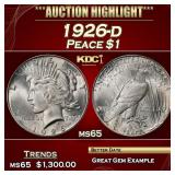 1926-d Peace Dollar $1 ms65 SEGS