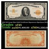 1922 $10 Large Size Gold Certificate Grades xf+ Si