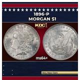 1896-p Morgan Dollar $1 Grades ms64+