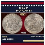 1904-p Morgan Dollar $1 Grades ms63