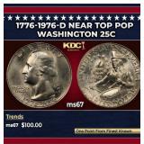 1776-1976-d Washington Quarter Near Top Pop 25c ms