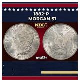 1882-p Morgan Dollar $1 Grades ms62+