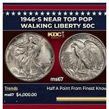 1946-s Walking Liberty Half Dollar Near Top Pop 50