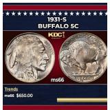 1931-s Buffalo Nickel 5c Grades ms66