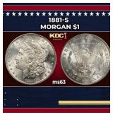 1881-s Morgan Dollar $1 Grades ms63