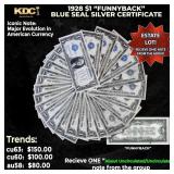 1x 1928 $1 Funnyback Blue Seal Silver Certificate