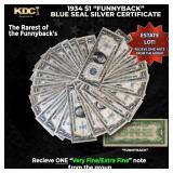 1x 1934 $1 Funnyback Blue Seal Silver Certificate