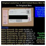 Original sealed Box of 5x 1979 United States Mint
