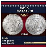 1921-d Morgan Dollar $1 Grades ms64+