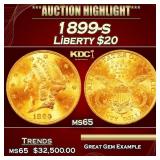 1899-s Gold Liberty Double Eagle $20 ms65 SEGS