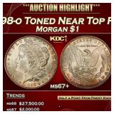 1898-o Morgan Dollar Toned Near Top Pop $1 ms67+ S