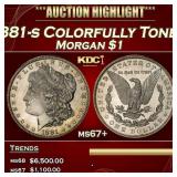 1881-s Morgan Dollar Colorfully Toned $1 ms67+ SEG