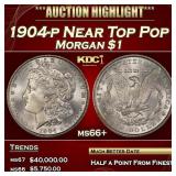 1904-p Morgan Dollar Near Top Pop $1 ms66+ SEGS