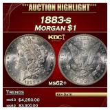 1883-s Morgan Dollar $1 ms62+ USCG