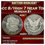 1880-cc 8/High 7 Morgan Dollar Near Top Pop $1 Gra