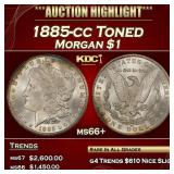 1885-cc Morgan Dollar Toned $1 ms66+ SEGS