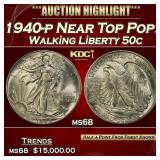 1934-d Walking Liberty Half Dollar Near Top Pop 50