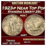 1923-p Standing Liberty Quarter Near Top Pop 25c m