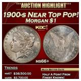 1900-s Morgan Dollar Near Top Pop! $1 ms66+ SEGS