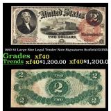 1880 $2 Large Size Legal Tender Note Grades xf Sig
