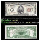 1934A $5 FRN Hawaii WWII Emergency Currency Key To