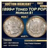 1899-p Morgan Dollar Toned TOP POP! $1 ms67+ SEGS
