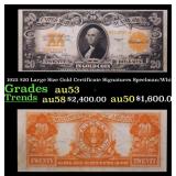 1922 $20 Large Size Gold Certificate Grades Select