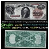 1880 $1 United States Note Grades Gem CU Signature