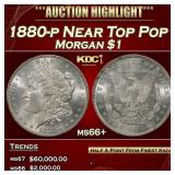 1880-p Morgan Dollar Near Top Pop $1 ms66+ SEGS