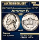 1952 FS-402 Re-Engraved Obverse Design Proof Jeffe