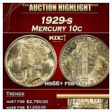 1929-s Mercury Dime 10c ms66+ fsb SEGS