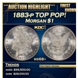 1883-p Morgan Dollar TOP POP! $1 ms68+ SEGS
