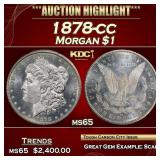 1878-cc Morgan Dollar $1 ms65 SEGS