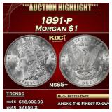 1891-p Morgan Dollar $1 ms65+ SEGS