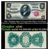 1891 $2 Large Size Silver Certificate "Windom Note