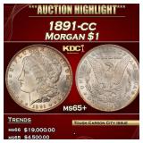 1891-cc Morgan Dollar $1 ms65+ SEGS