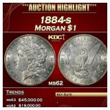 1884-s Morgan Dollar $1 ms62 USCG