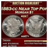 1883-cc Morgan Dollar Near Top Pop $1 ms67+ SEGS