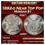 1892-o Morgan Dollar Near Top Pop $1 ms66+ SEGS