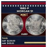 1885-p Morgan Dollar $1 ms66+ SEGS