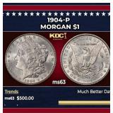1904-p Morgan Dollar $1 Grades ms63