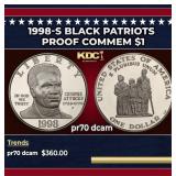 1998-S Black Patriots Proof Modern Commem Dollar $