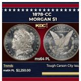 1878-cc Morgan Dollar $1 ms64 PL SEGS