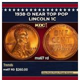 1938-d Lincoln Cent Near Top Pop 1c ms67 rd SEGS