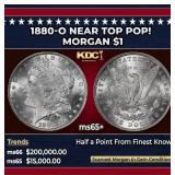 1880-o Morgan Dollar Near Top Pop! $1 ms65+ SEGS