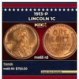 1913-p Lincoln Cent 1c Grades ms65 rd